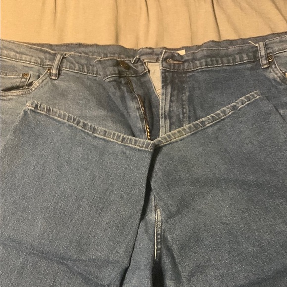 Relaxed Blue Denim Jeans with Classic Fit 56x32 - Picture 3 of 5